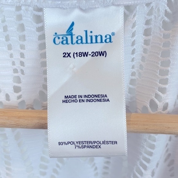 Catalina NWT Swim Beach Coverup Arctic White Ladies' size 2X (18-20) - Picture 5 of 7